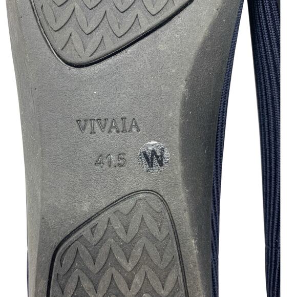 Vivaia Margot 2.0 Dark Navy Blue Ribbed Knit Square-Toe V-Cut Ballet Flats 10W - Picture 9 of 10